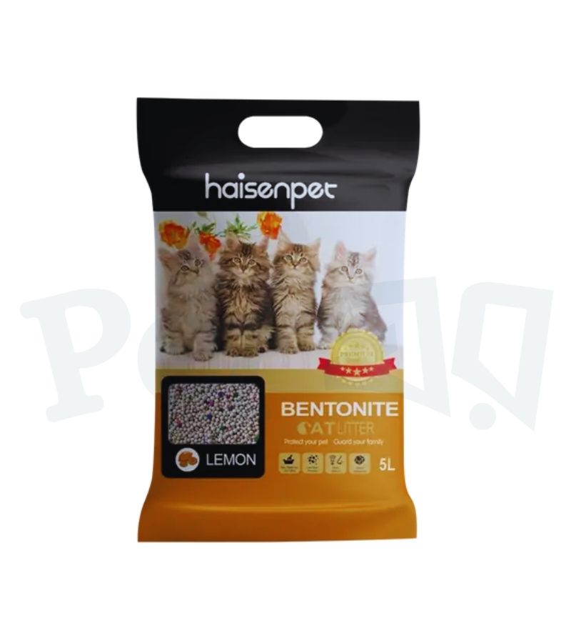 Haisenpet Bentonite Cat Litter Lemon 5L Haisenpet Bentonite Cat Litter Lemon 5L (4.5kg) - Image 1